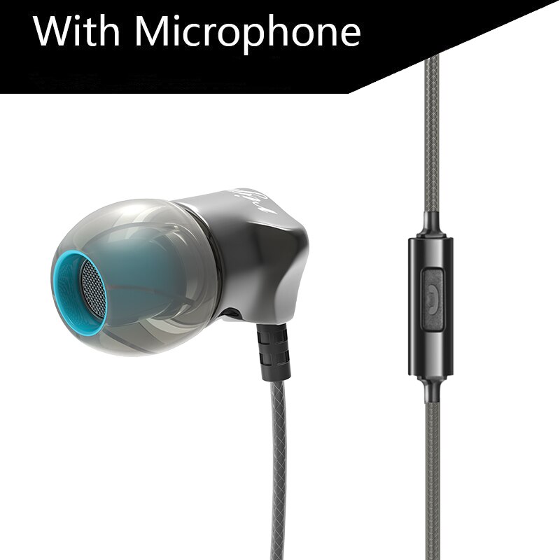 Qkz DM7 Headset Earphone Kabel Lapis Emas Dengan Noise Isolating HD HiFi VS AK6 CK6 CK5