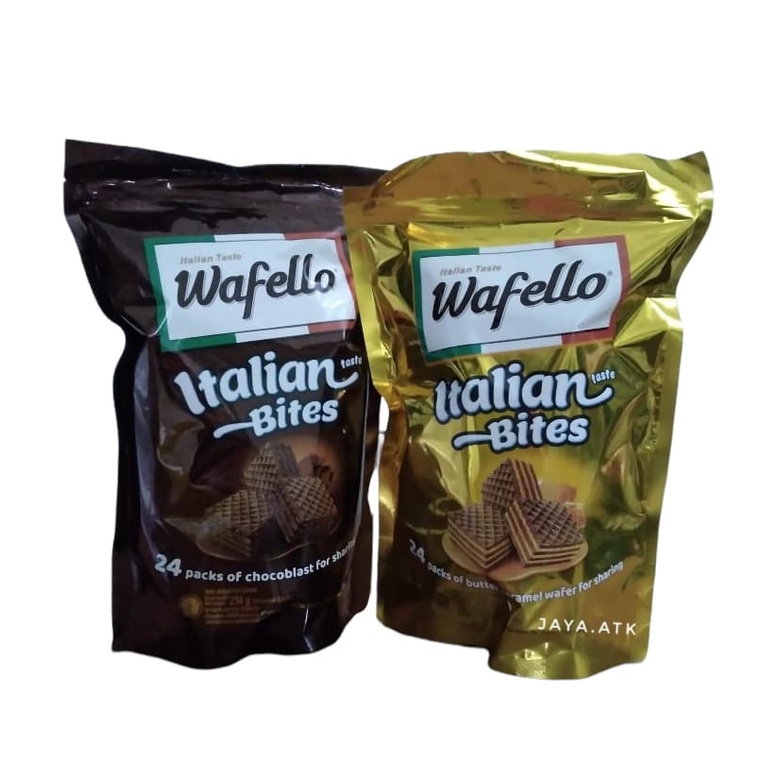 

WAFER WAFELLO POUCH ZIP COKLAT CARAMEL 228 GR BESAR