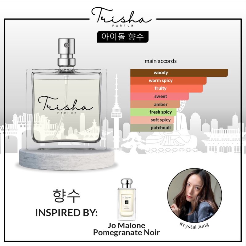 Parfum KRYSTAL JUNG Inspired By Pomegranate Noir | Bibit Inspired Eau De Parfum Parfume Perfume Kore