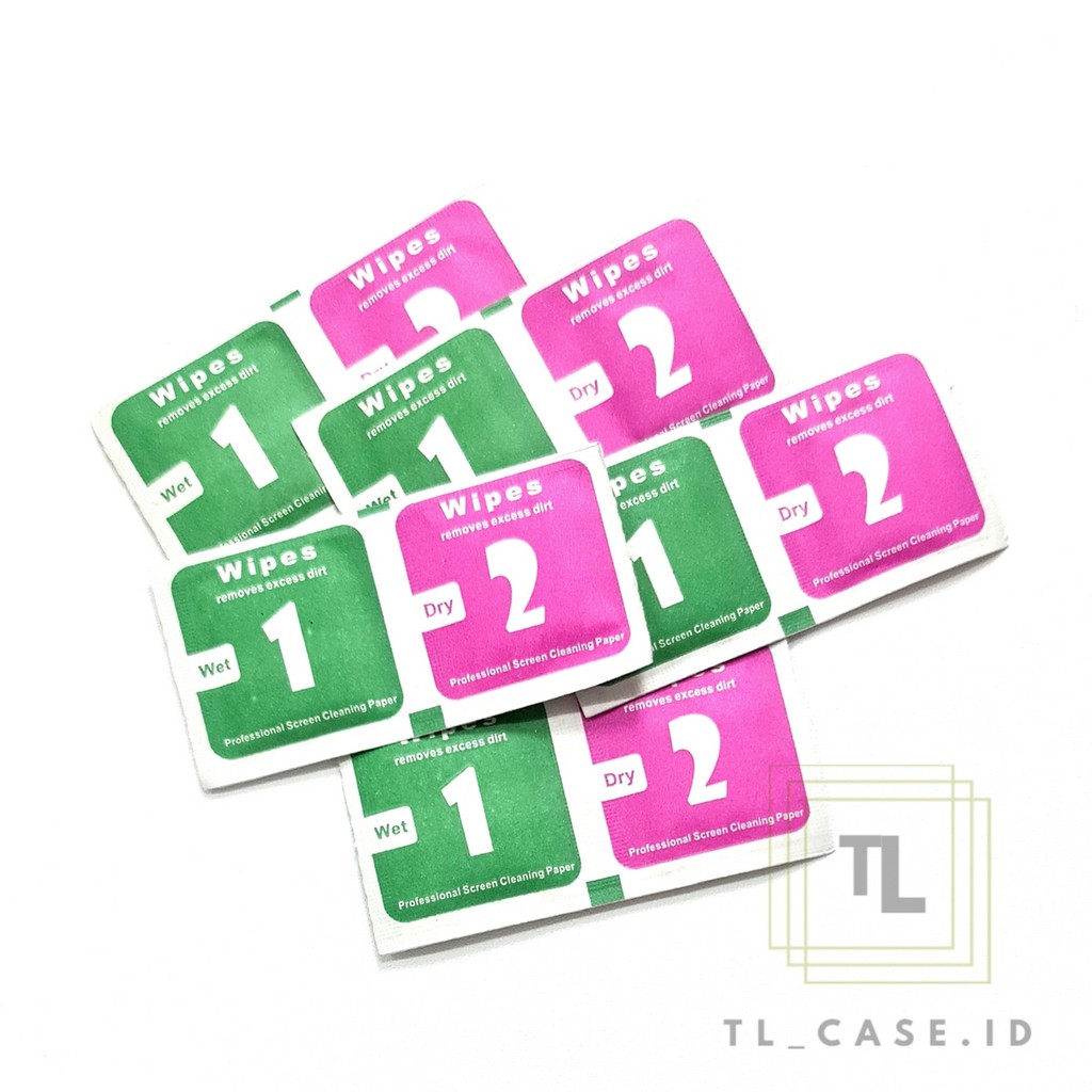 1 SET - TISSUE PEMBERSIH KACA LAYAR HP | TISSUE TISU TEMPERED GLASS WIPES
