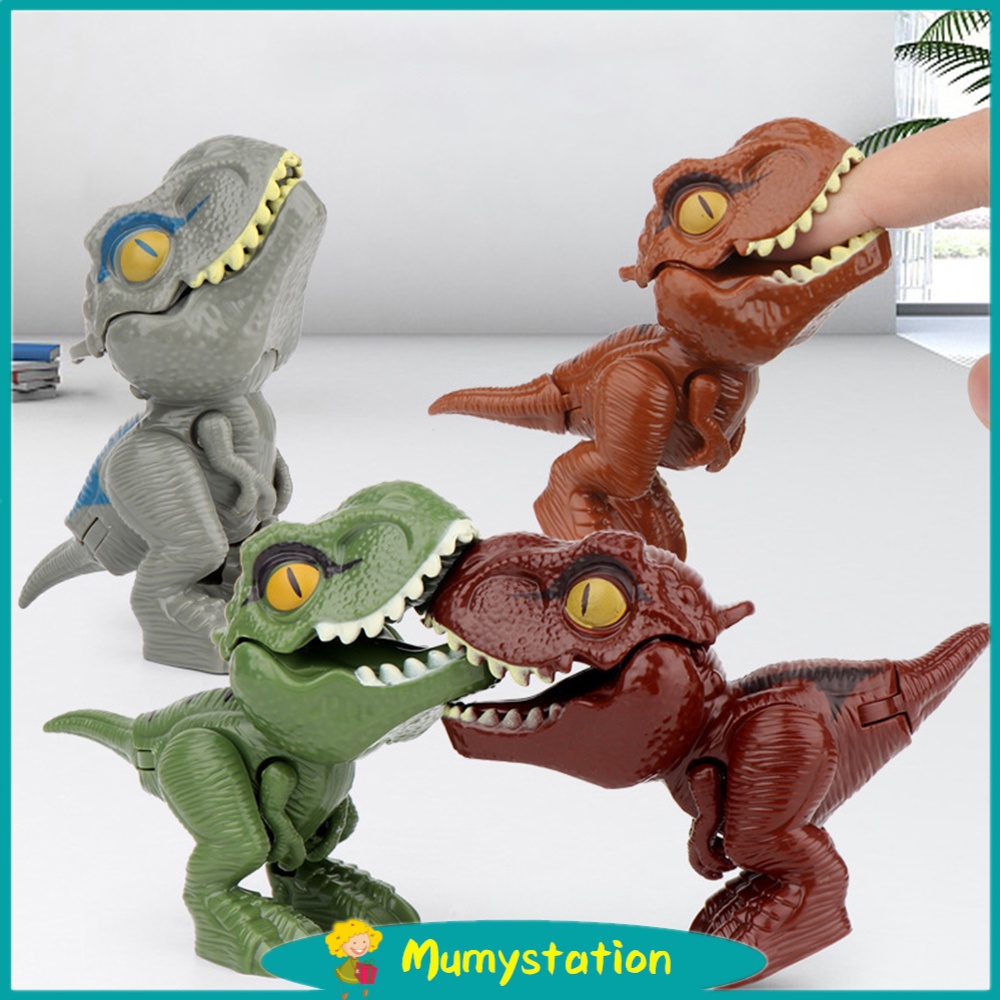 Mumystation snap squad dinosaurus mainan figure biting dinosaurus