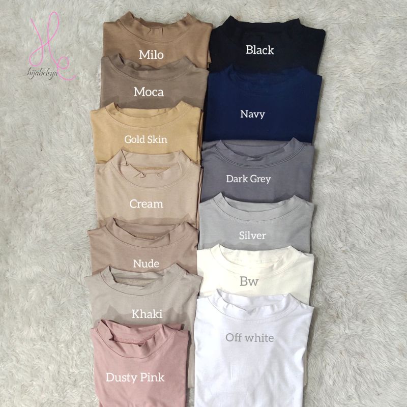 Manset Premium Basic Turtleneck All Size, Manset Badan Kaos , Manset Uniklo, Manset badan jumbo, Manset Badan All Size-6