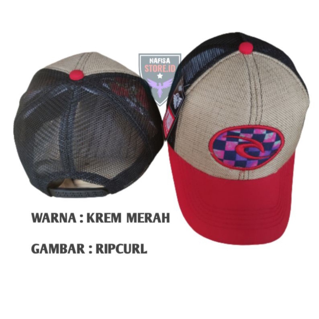 TOPI JARING PRIA BORDIR APLIKASI MOTIP