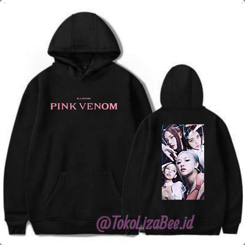 Jaket sweater hoodie kpop blackpink pink venom (M-3XL) korean style album terbaru lisa jennie rose jisoo hodie blackpink oversize original premium anak dewasa jacket kpop korea blackpink pink venom bahan fleece tebal murah switer kpop blackpink pink venom