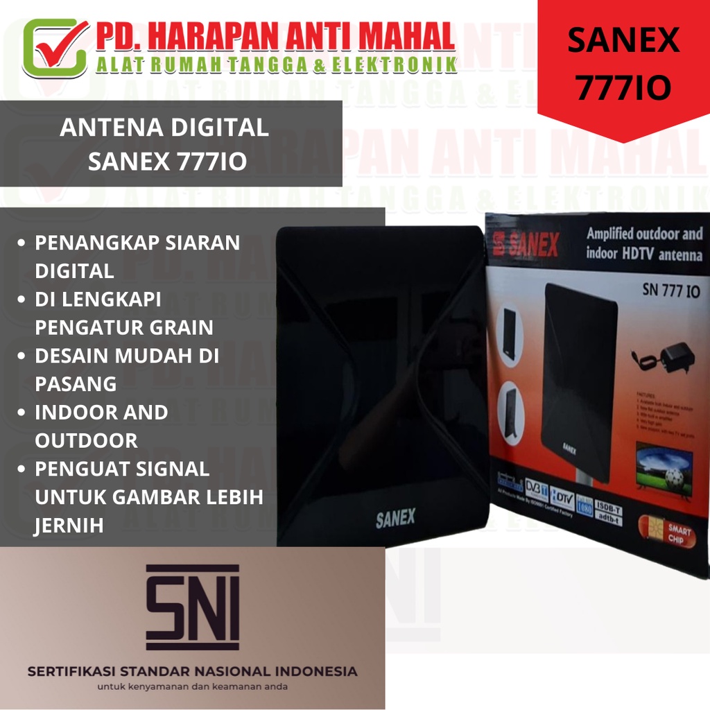 ANTENA DIGITAL SANEX 777IO/ ANTENA INDOOR OUTDORR SANEX 777IO/ ANTENA MURAH DIGITAL SANEX 777IO/ ANT