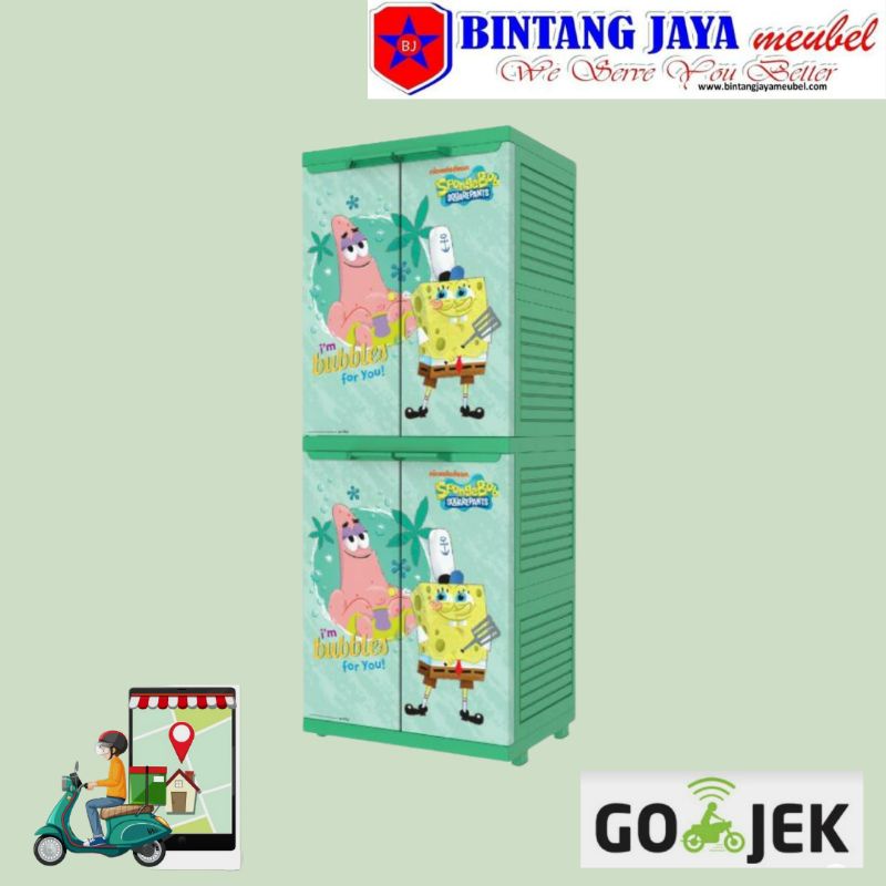 LEMARI NAIBA BONEKA Lemari Plastik Susun 4/Lemari Pakaian | Lemari karakter MSC DOLL 9284