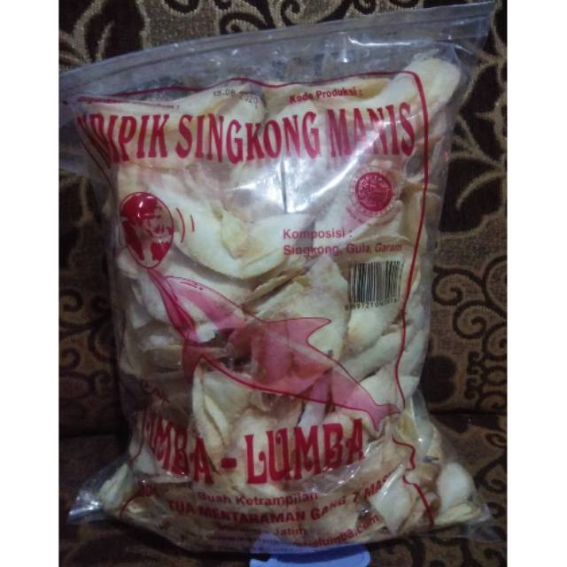 

Keripik singkong lumba-lumba besar