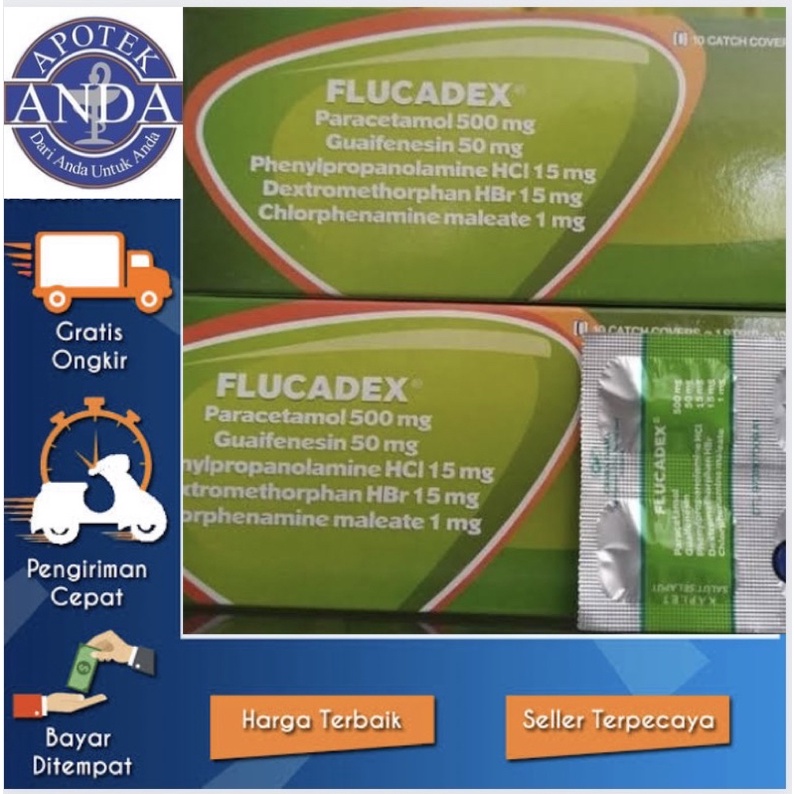flucadex / paracetamol / parasetamol tablet 1 strip isi 10tab