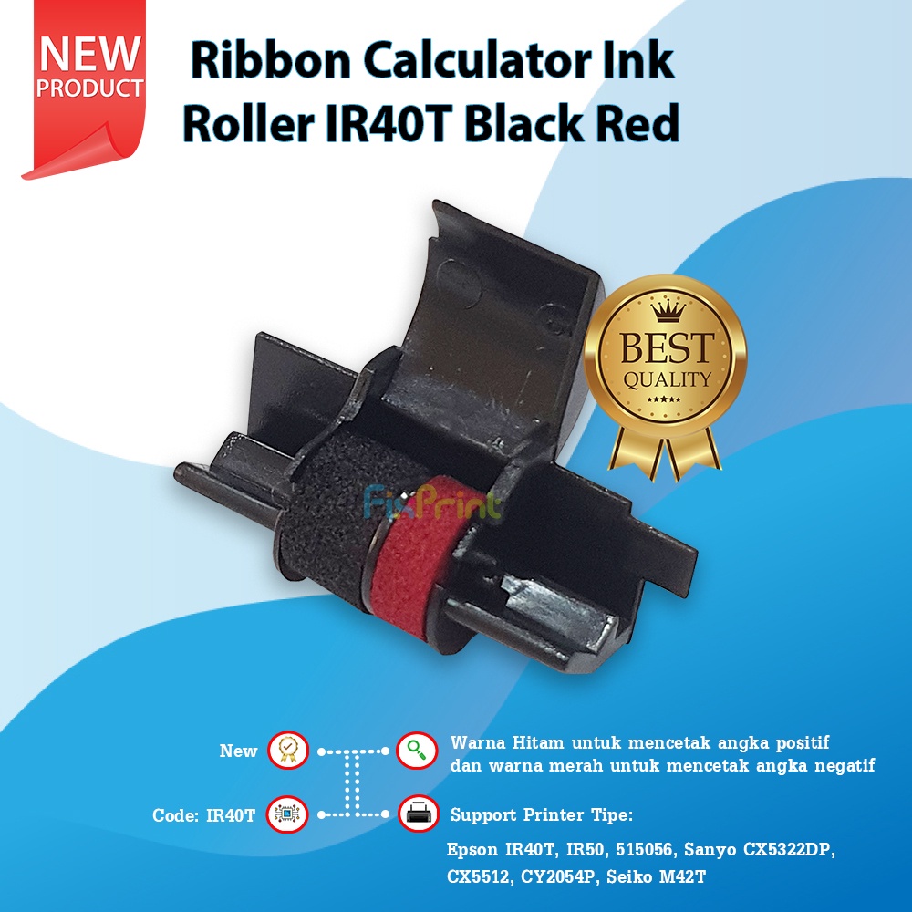 Ribbon Calculator Ink Roller IR40T Black Red Tinta Kalkulator IR-40T B/R For K-Sio HR-110 2620 FR520