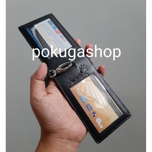 

Nametag kulit asli telkom indonesia lanyard / name tag kulit / id card kulit telkom indonesia