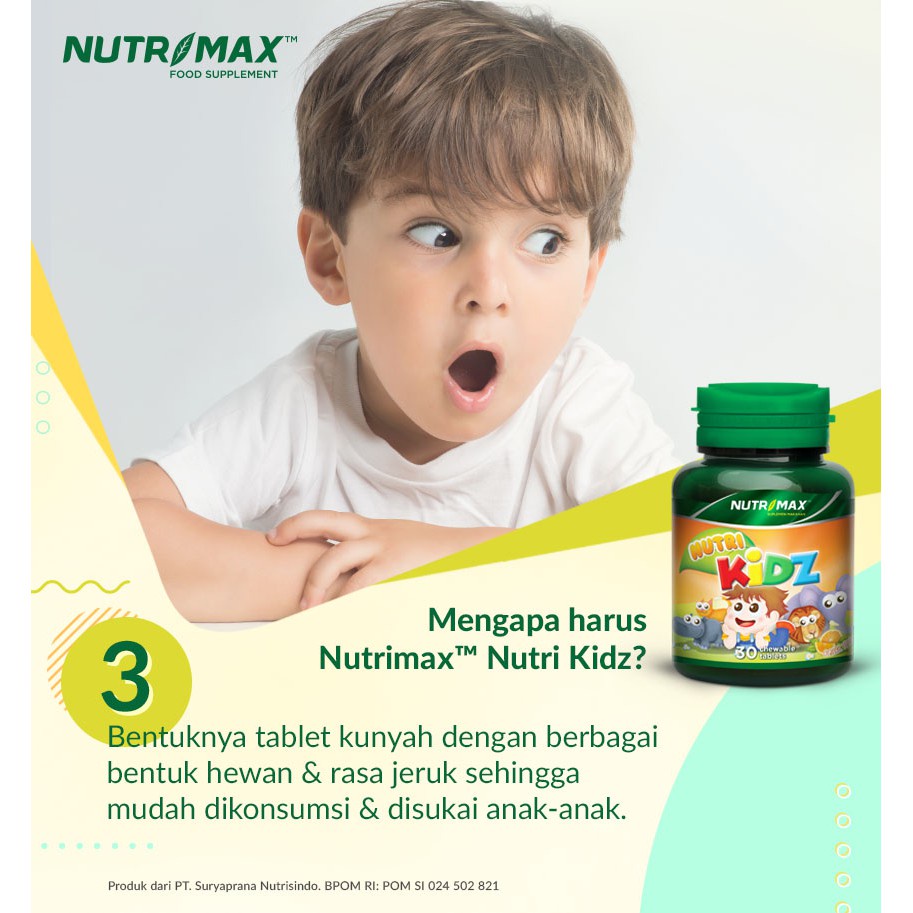 nutrimax nutri kidz 30 ( tablet kunyah )