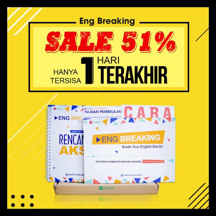 TERLARIS ENG BREAKING - Kursus Belajar English Online dan Offline