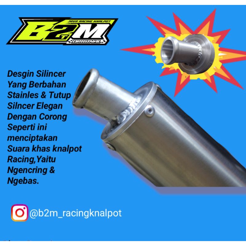 knalpot rx king knalpot pdk rx king Racing full stainles B2TM Racing knalpot-4