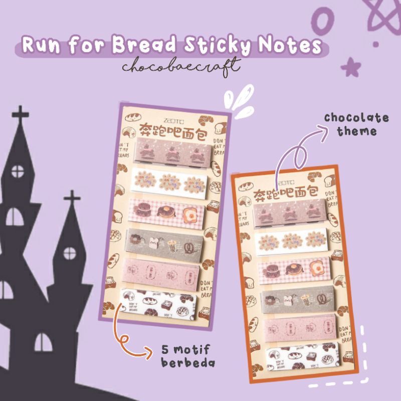 

Run For Bread Sticky Notes Lucu