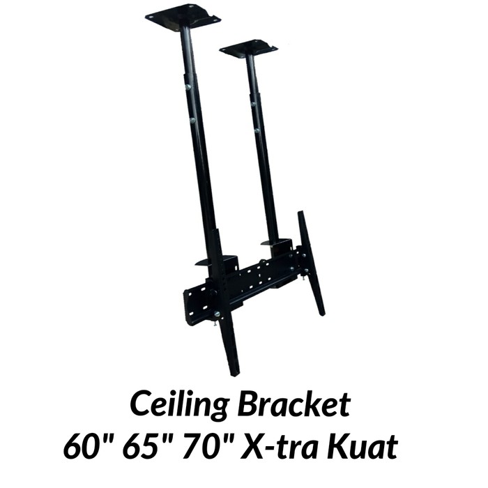 Bracket TV Gantung 60 65 70 Inch Xtra Kuat Water Pass 2 meter Tiang Adjustable