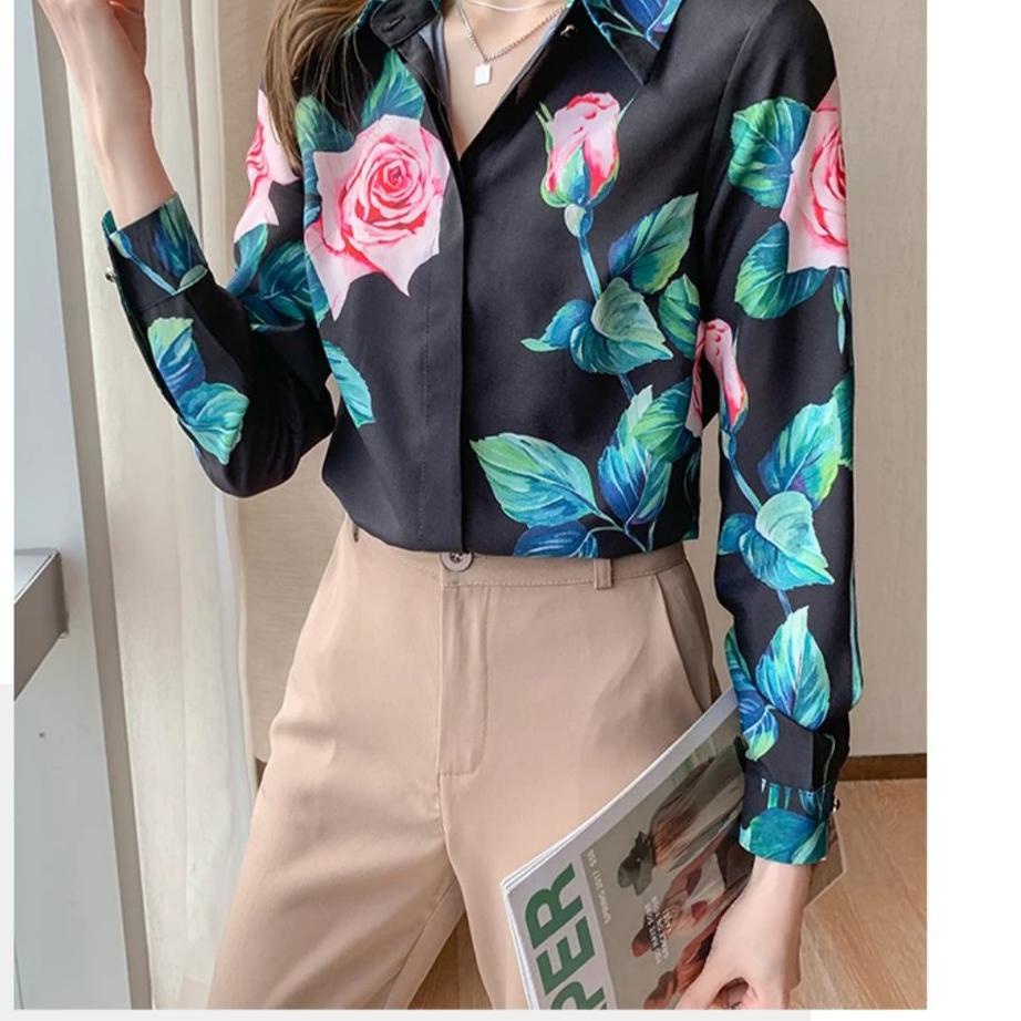 Terbagus.. TM 5131 kemeja tea roses import  IMPORT HIGHQUALTY OVERSIZE TERBARU 2022 KEMEJA KERJA KEM