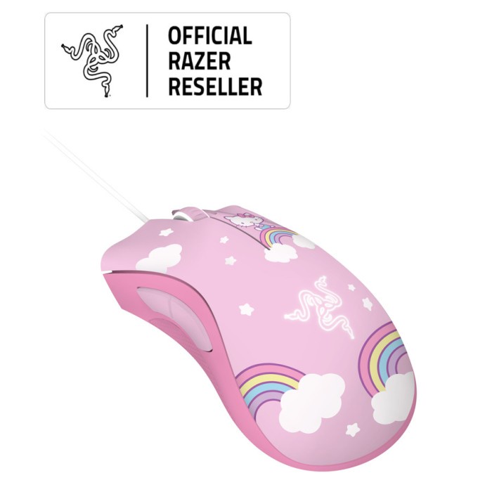 Razer DeathAdder Essential &amp; Goliathus Mouse Mat Bundle - Hello Kitty