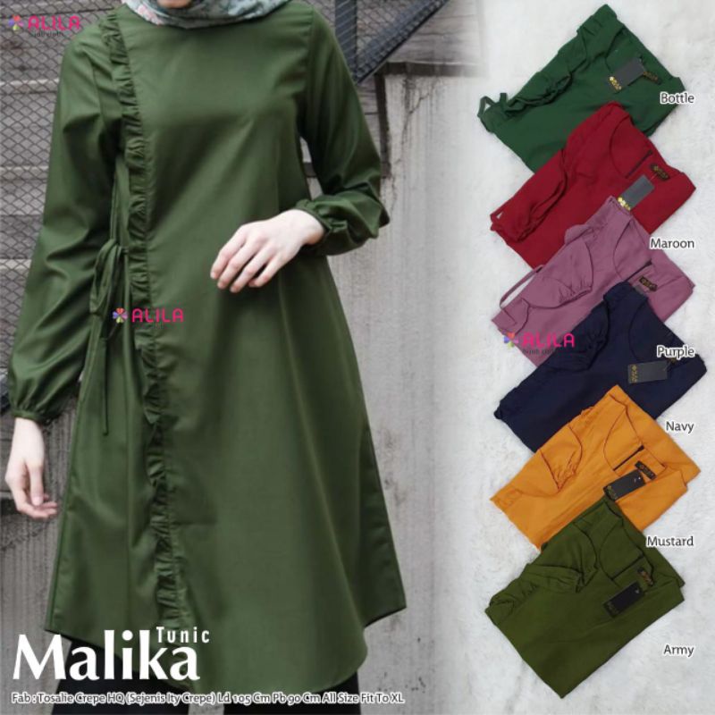Malika tunik crepe rumia tunic toyobo ORI alila