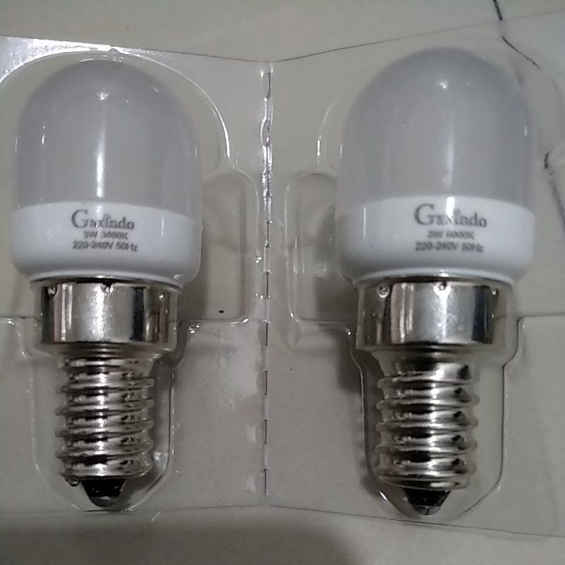 LAMPU BOLA KULKAS LED FITTING E~12 ww dan wh