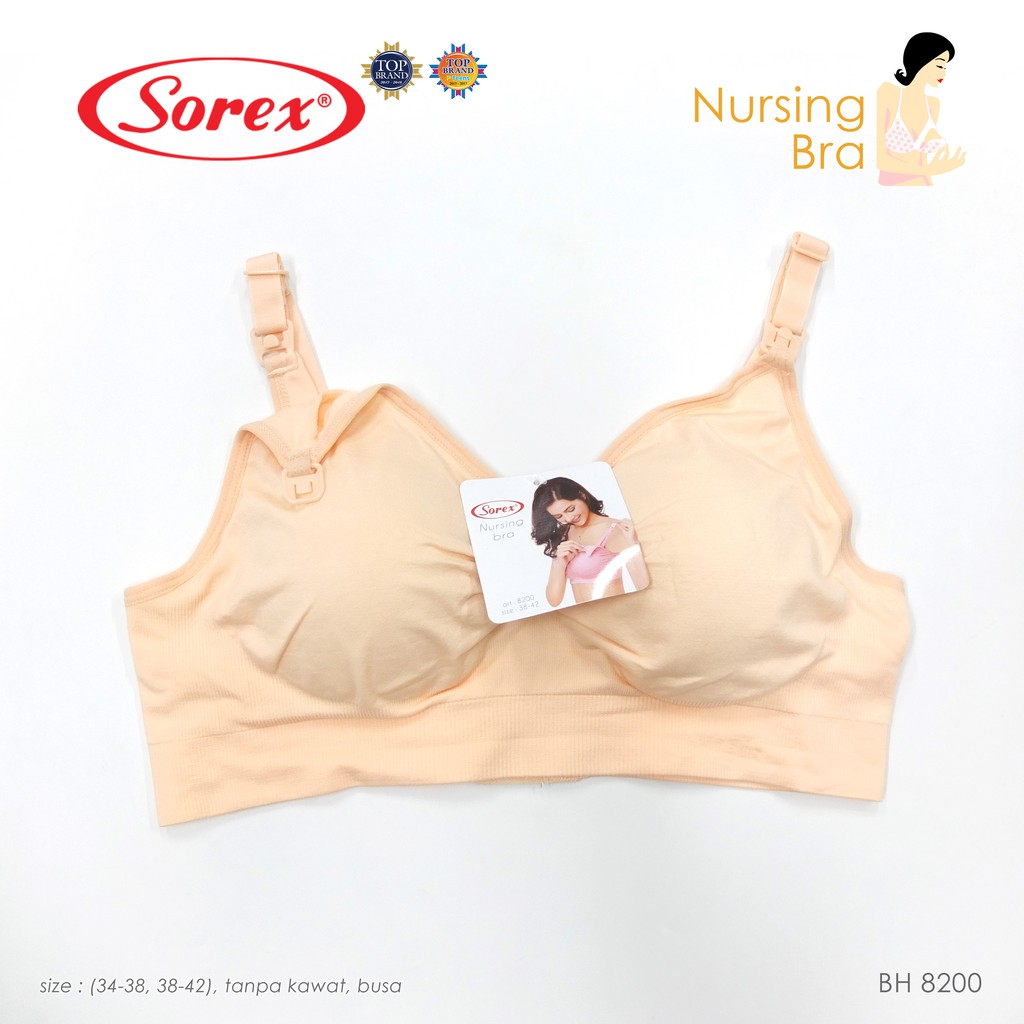 Sorex Bra Menyusui Nursing Bra Kait 3 Setara Cup B Busa Sedang Tanpa kawat seamless nyaman ibu hamil 8200-2