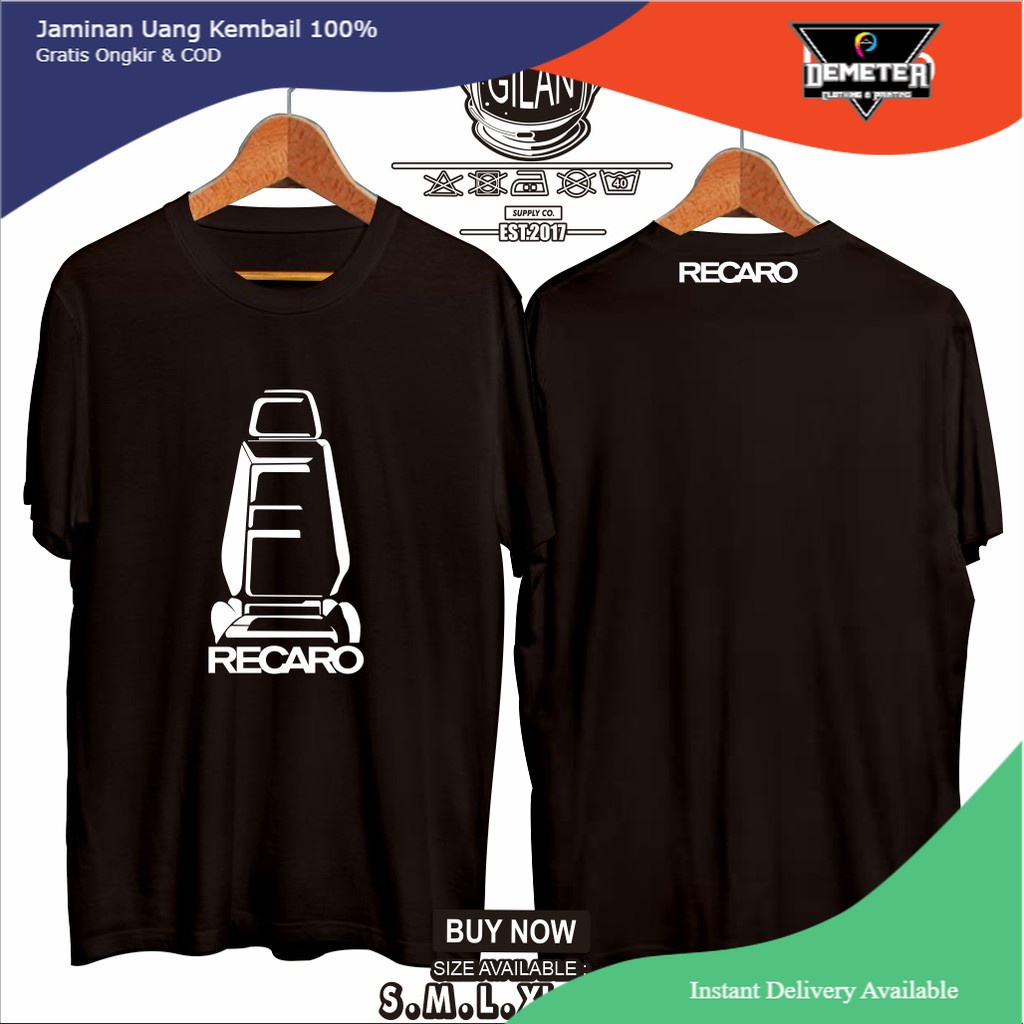 KAOS BAJU JOK MOBIL RECARO LX RALLY RACING OTOMOTIF - Demeter.Cloth