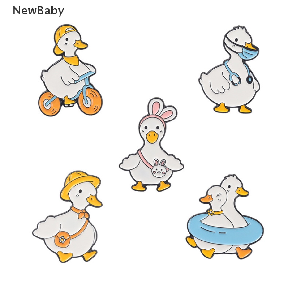 Newbaby Bros Pin Enamel Bentuk Bebek Kartun Untuk Aksesoris Taskerah Baju