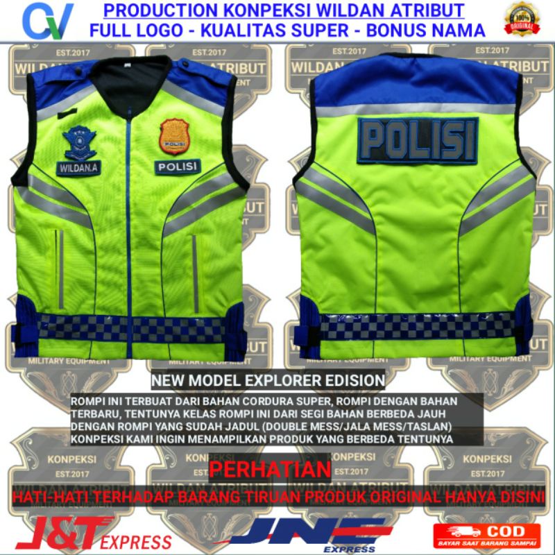 Jual Rompi Polisi Rompi Lantas Original Marka Tebal Indonesia Shopee Indonesia