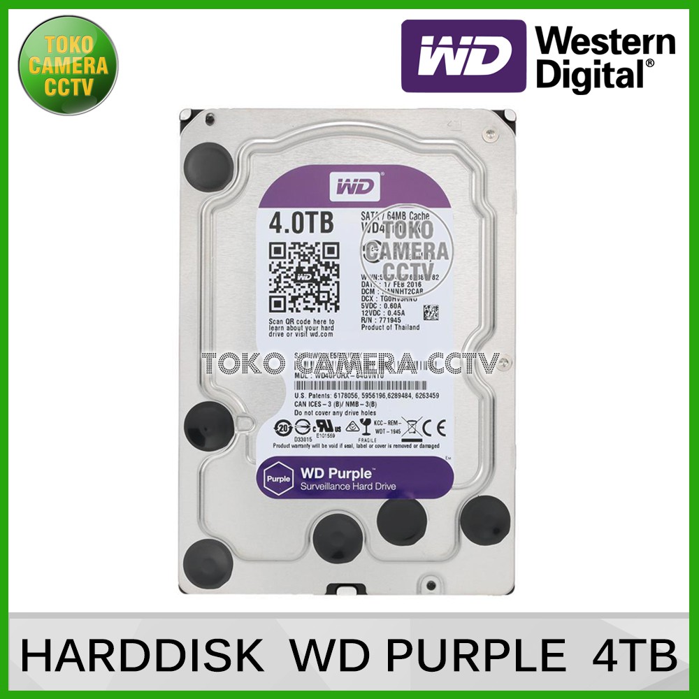 HDD WD PURPLE 4TB / Harddisk WD PURPLE 4 Terra