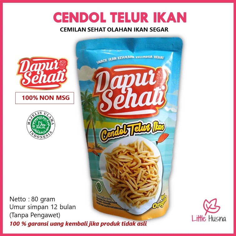 

Cendol Telur Ikan Dapur Sehati Snack 100gr - Cemilan Sehat Anak - Camilan Olahan Ikan Segar - Non MSG