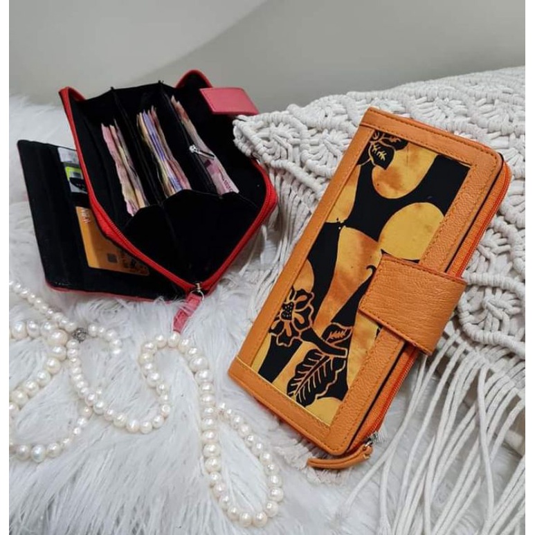 DOMPET WANITA ETNIK TENUN NTT MIX KULIT ASLI