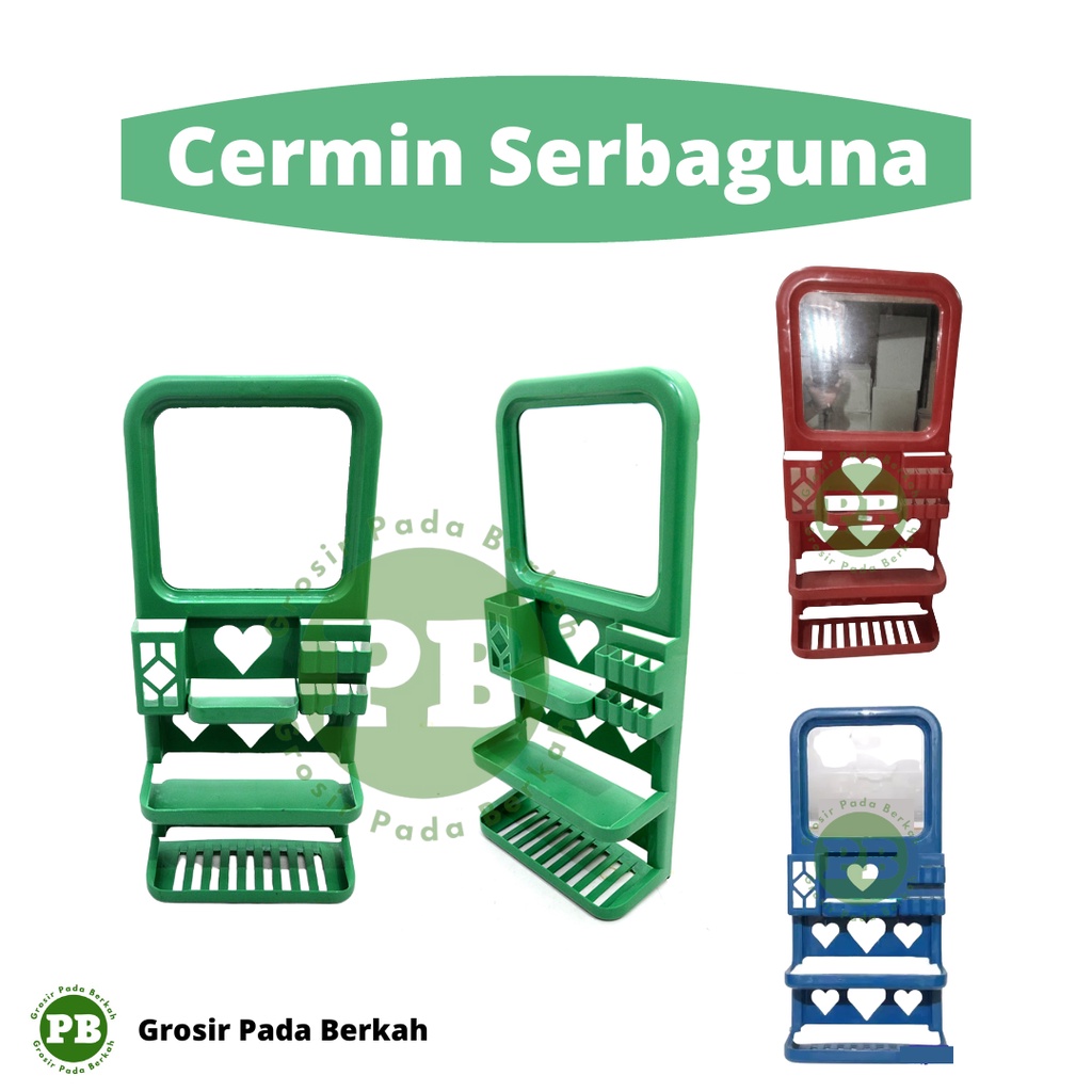 Jual Cermin Kamar Mandi Rak Sabun Shampoo Plastik Kaca Inova Cermin