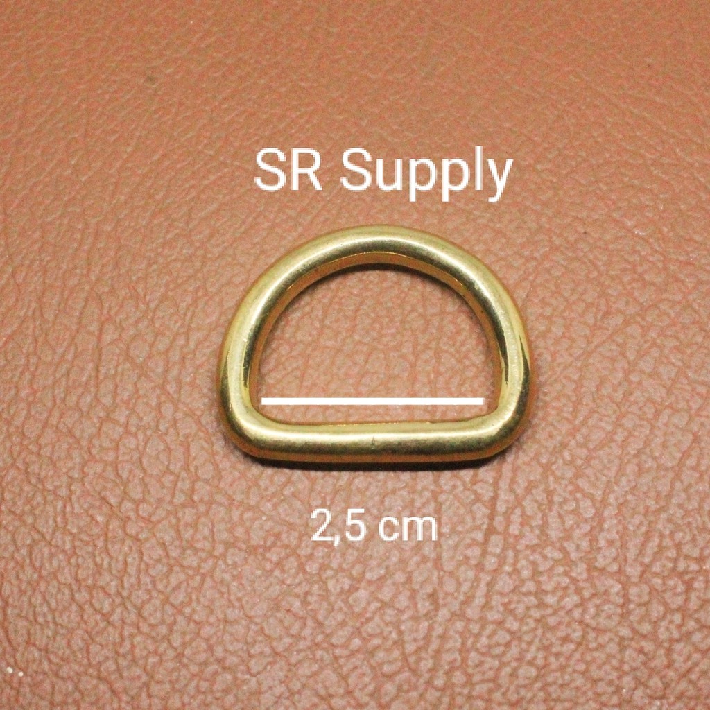 Ring D 2,5 cm / 25 mm Solid Brass Hardware Leathertools aksesoris tas premium Quality