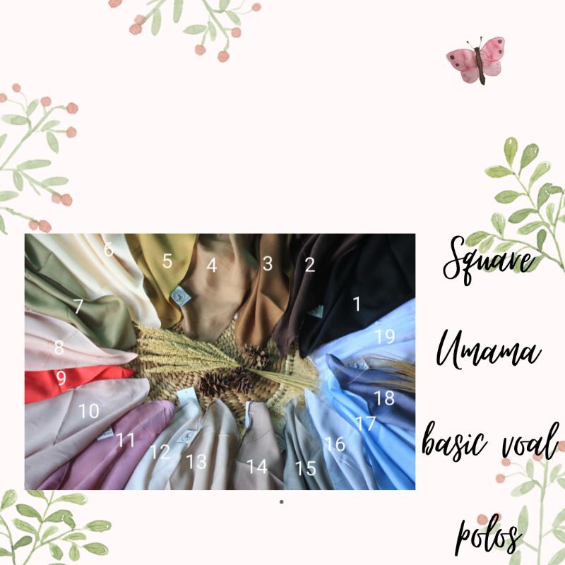 Segiempat Umama Basic Voal Polos