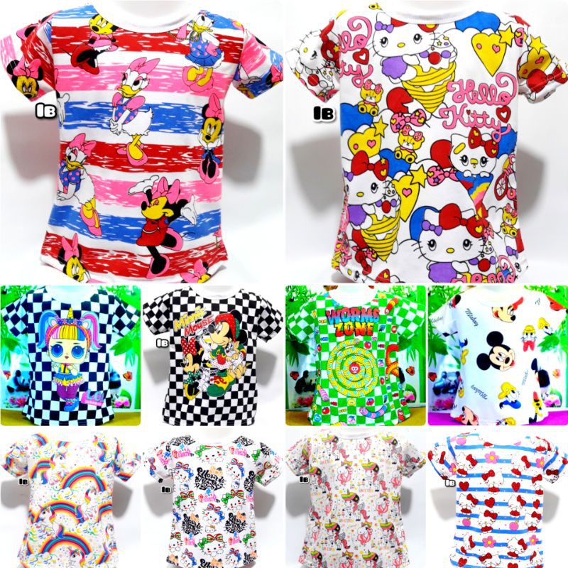  IB KAOS  ANAK  PEREMPUAN FULLPRINT  Shopee Indonesia