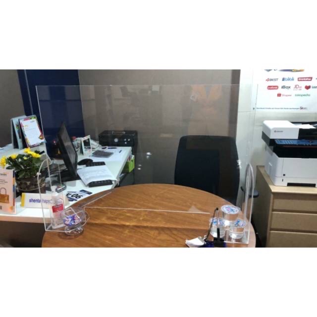 Partisi / Sekat / Pembatas Meja Akrilik Acrilic Table Divider Kasir Universal