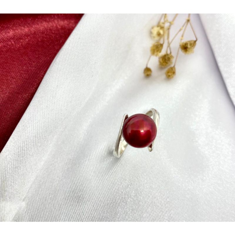 BEESERTIFIKAT PROMO CINCIN PERAK 925 ASLI MUTIARA AIR TAWAR LOMBOK CINCIN CEWEK UNIK KEKINIAN