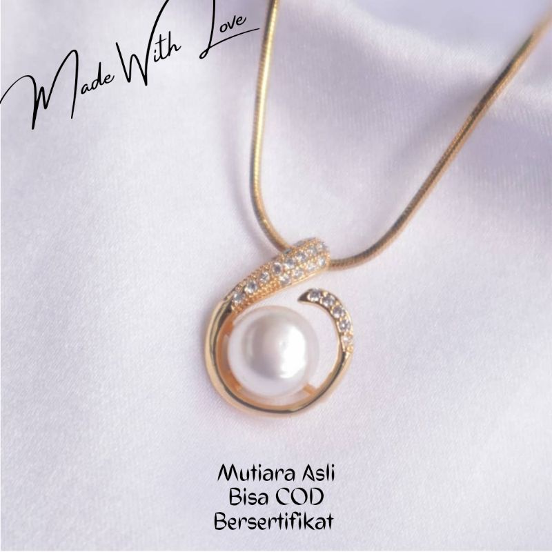 Jual Liontin Viral Liontin Model Baru Simpel Mutiara Asli Lombok