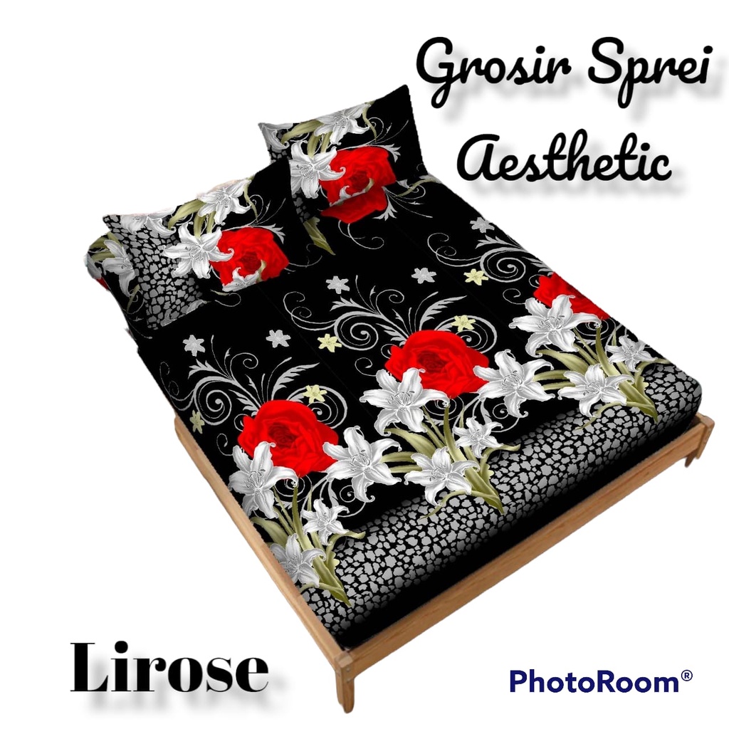 SPREI 1 SET MOTIF BUNGA LIROSE NO.3 UKURAN 120X200 TERMURAH