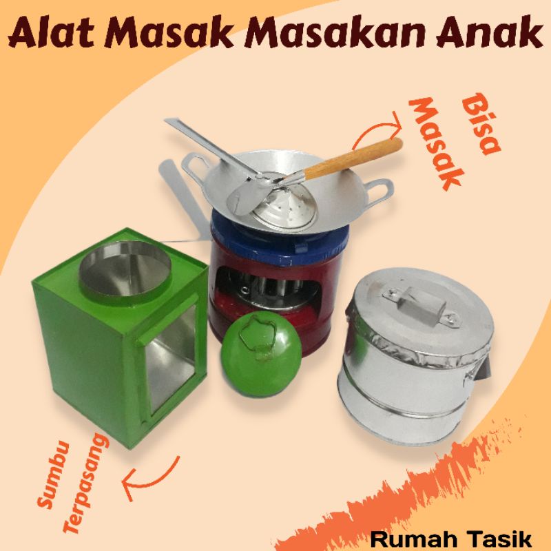 Kitchenset Mainan Masak Masakan Paket Dandang Kaleng Kerupuk