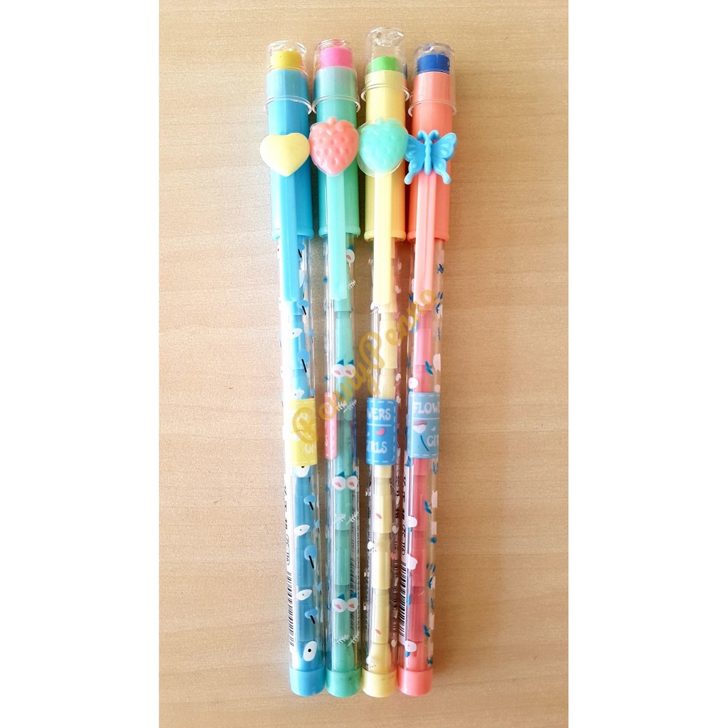 

Pensil Susun Model Sendok Garpu / Kincir Angin / Baling2 / Buah / Stempel Roll / Peluit / Kaca Pembesar