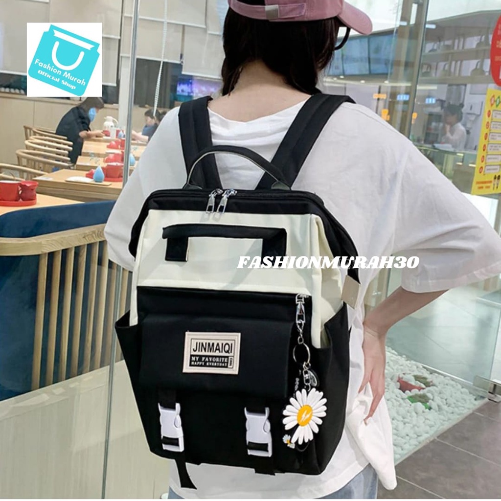 Tas Ransel 4 in 1 Limited Edition Tas Sekolah Backpack Wanita Tas Satu SET - BISA PILIH WARNA