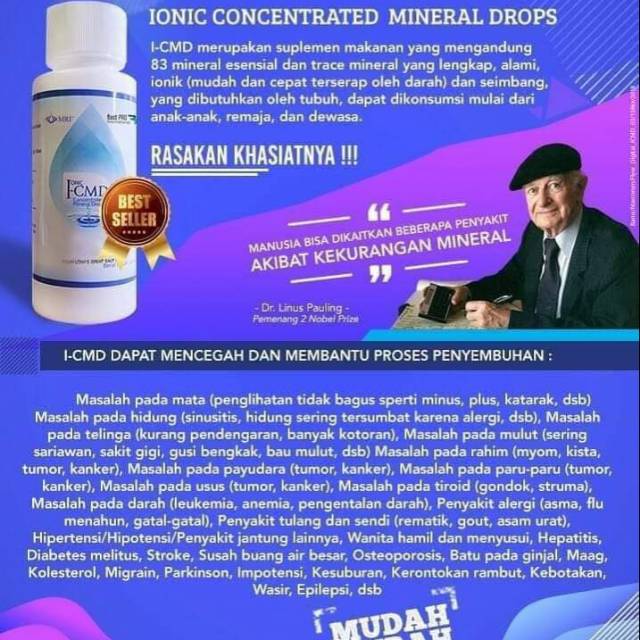 ICMD IONIC CONCENTRATED MINERALS DROPS (I-CMD) 30 ml BEST PRO