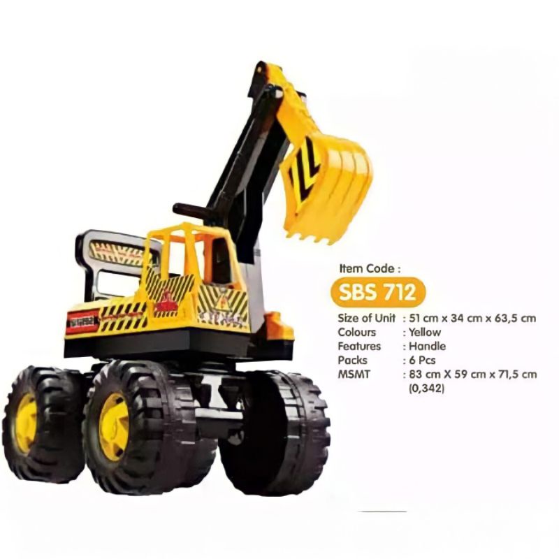 Mobil Mainan Anak SHP SBS712 Dorong Murah Eskavator,