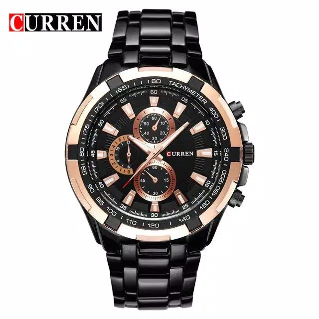 CURREN 8023 ORIGINAL Jam Tangan Pria Rantai Stainless Chrono Tidak Aktif jkt store official 1998 COD