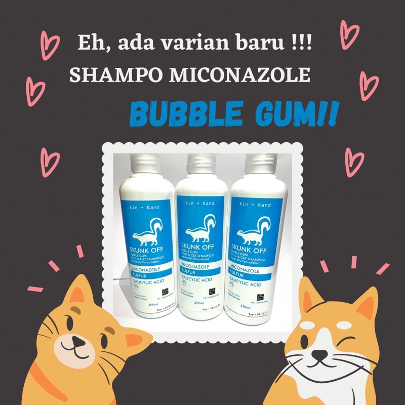 250ML! BARU! BUBBLE GUM SHAMPO MICONAZOLE SHAMPO KUCING ANTI KUTU ANTI JAMUR SHAMPO MICONAZOLE SHAMPO KUCING SHAMPO ANJING ANTI KUTU ANTI JAMUR