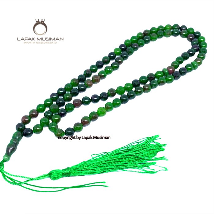 [Bayar di Tempat] Tasbih Batu Sungai Dareh Asli Natural 99 Butir 8MM