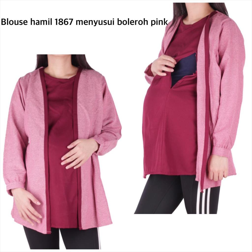 Blouse Hamil 1867 Menyusui Boleroh