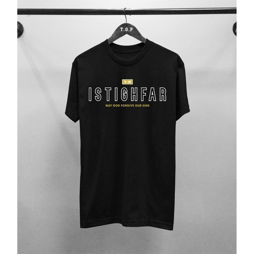 Kaos Dakwah Islami Ngaji yuk Tawheed Hijrah Muslim Distro Murah-Istighfar