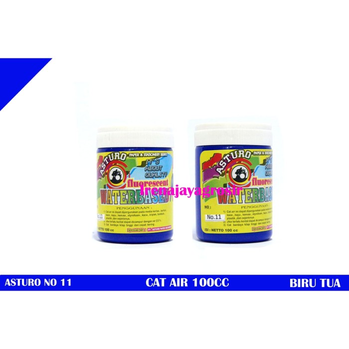 

air-cat- asturo cat air biru tua / cat poster / water base no 11 100cc -cat-air.