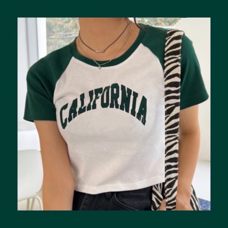 BEFAST - ZGW OOTD Kaos Crop NEVE / Crop Tee Greenfornia Rib / Pakaian Wanita / Atasan Lengan Pendek / Crop Top Terlaris / Keluaran Terbaru / Fashion Wanita Casual Modis / Termurah